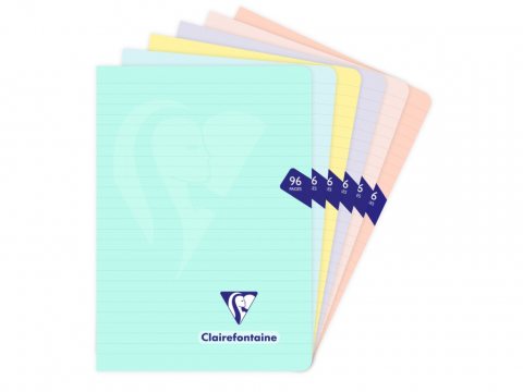 Caiete si blocuri de desen - Caiet capsat A5, 48 file, Clairefontaine Mimesys, Pastel