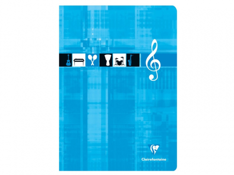 Caiete si blocuri de desen - Caiet muzica A4 capsat, 24 file, 10 portative, Metric, Clairefontaine