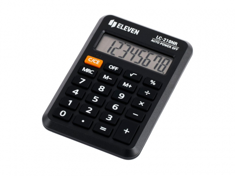 Calculatoare de birou - Calculator de buzunar 8 digiti, 98 x 62 x 10 mm, Eleven LC-210NR