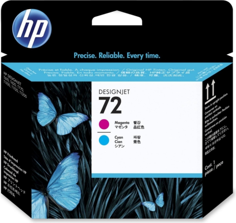 Cartuse originale - Cap Printare C9383A Original HP Magenta/Cyan, nr.72, pentru DesignJet T1100 | 1120 | 1200 | 1300 | 2300 | T610 | 620 | 770 | 790, 