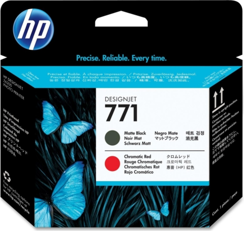 Cartuse originale - Cap Printare CE017A Original HP Matte Black/Chromatic Red, nr.771, pentru DesignJet Z6200, 