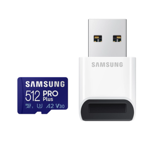 Card memorie Samsung PRO Plus + Cititor USB carduri micro-SDXC , MB-MD512KB/WW , 512GB Cod Produs: MB-MD512KB/WW [0]