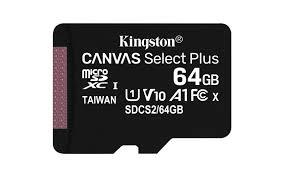Card-uri SD - CARD MicroSD KINGSTON ,  64 GB ,  microSDXC ,  clasa 10 ,  standard UHS-I U3 ,  Cod Produs: SDCS2/64GBSP