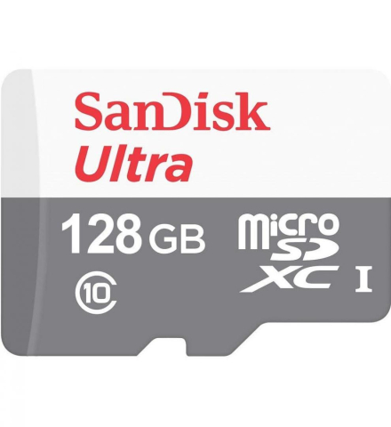 Card-uri SD - CARD MicroSD SANDISK, 128 GB, MicroSDXC, clasa 10, standard UHS-I U1, Cod Produs: SDSQUNR-128G-GN3MA