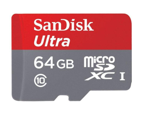 Card-uri SD - CARD MicroSD SANDISK, 64 GB, MicroSD, clasa 10, standard UHS-I U1, Cod Produs: SDSQUNR-064G-GN3MN