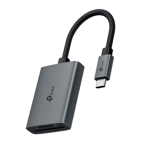 Medii de stocare - CARD READER extern TP-Link ,  interfata USB Type-C ,  citeste/scrie: SD si microSD ,  suporta carduri maxim 1 TB ,  lungime cablu 15 cm ,  metalic ,  gri Cod Produs: UA430C