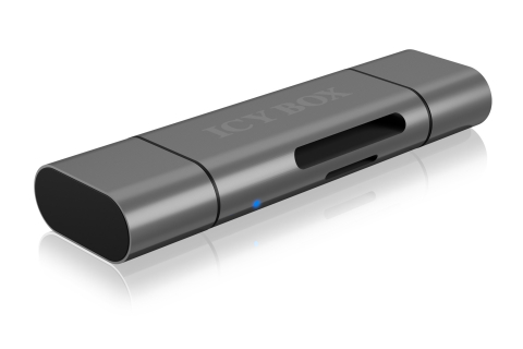 CARD Reader Icy Box interfata USB 2.0 ,  citeste/scrie: SD ,  microSD ,  adaptor USB Type-C&Micro-B ,  Cod Produs: IB-CR200-C [0]