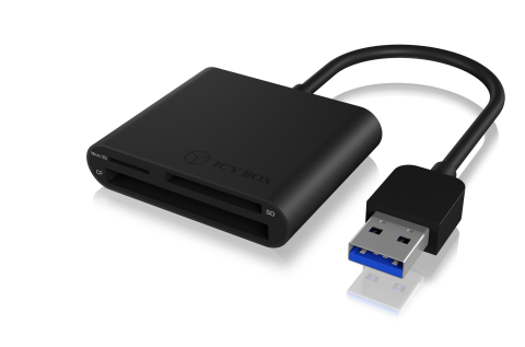 CARD Reader Icy Box interfata USB 3.2 Gen 1 ,  citeste/scrie: CF ,  SD ,  microSD ,  adaptor USB 3.2 Gen 1 ,  Cod Produs: IB-CR301-U3 [1]