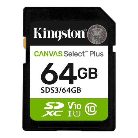 Card-uri SD - CARD SD KINGSTON, 64 GB, SDHC, clasa 10, standard UHS-I U1, Cod Produs: SDS3/64GB