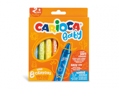 Creta si creioane cerate - Carioca Baby 2+ creioane cerate Wild