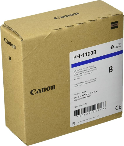 Cartus Cerneala 0859C001AA Original Canon Blue , PFI-1100BL , pentru IPF PRO-2000 | PRO-4000 | PRO-6000 , 160ml , incl.TV 0.15 RON , NOPP , "0859C001AA" ; Compatibil: IPF PRO-2000,PRO-4000,PRO-6000 [2]