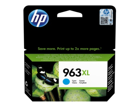 Cartuse originale - Cartus Cerneala 3JA27AE Original HP Cyan, nr.963XL, pentru OfficeJet Pro 9010 | 9013 | 9014 | 9020 | 9023, 1.6K