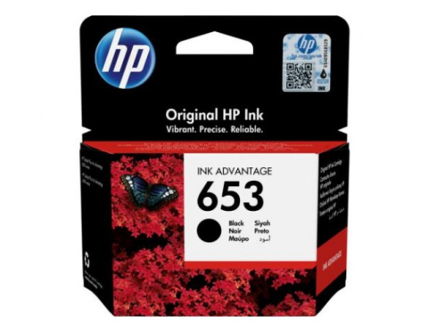 Cartuse originale - Cartus Cerneala 3YM75AE Original HP Black, nr.653, pentru DJ 6075 | 6475 AIO, 