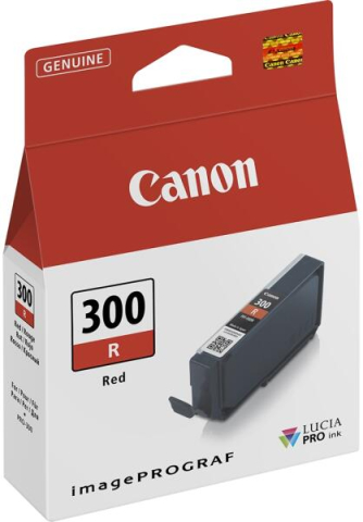 Cartuse originale - Cartus Cerneala 4199C001AA Original Canon Red , PFI-300R , pentru IPF TM-240 | IPF TM-340 , 55ml ; Compatibil: Pixma iP4850 , iP4950 , iX6550 , MG 5150 , MG 5250 , MG 5300 , MG 5320 , MG 5350 , MG 615