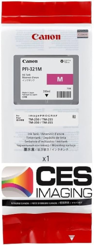 Cartuse originale - Cartus Cerneala 6269C001AA Original Canon Magenta, PFI-321M, pentru IPF TM-240 | IPF TM-340, 300ml