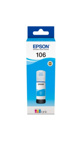 Cartuse originale - Cartus Cerneala C13T00R240 Original Epson Cyan, nr.106, pentru L7160 | L7180, 70ml