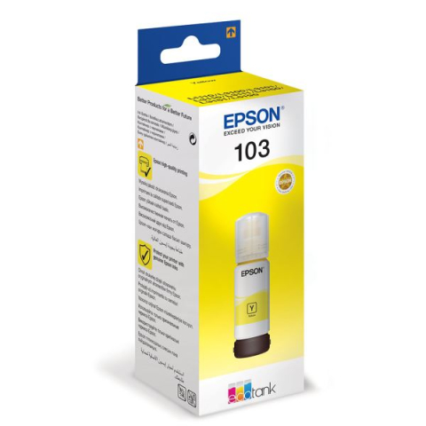Cartuse originale - Cartus Cerneala C13T00S44A Original Epson Yellow, nr.103, pentru L1110 | L3110 | L3110 | L3150 | L3151 | L3156 | L3160 | L5190 | L3210 | L3250 | L3260, 140ml, incl.TV 0.15 RON, "C13T00S44A"(RAPO)