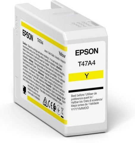 Cartuse originale Epson - Cartus Cerneala Original Epson Yellow, T47A4, pentru UltraChrome Pro 10, 50ml, (timbru verde 1.2 lei), "C13T47A400"