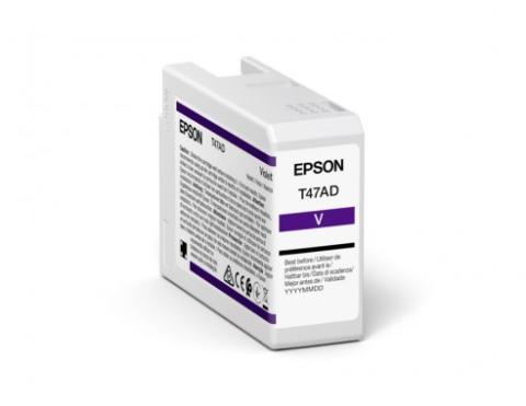 Cartuse originale Epson - Cartus Cerneala Original Epson Violet, T47AD, pentru UltraChrome Pro 10, 50ml, (timbru verde 1.2 lei), "C13T47AD00"(RAPO)