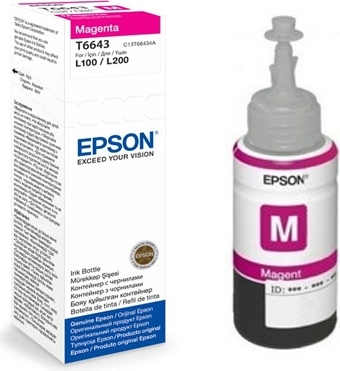 Cartuse originale Epson - Cartus Cerneala C13T66434A Original Epson Magenta, T66434A, pentru L100 | L120 |  | L200 | L110 | L210 | L220 | L300 | L355 | L550,  
