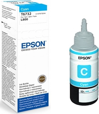 Cartuse originale - Cartus Cerneala C13T67324A Original Epson Cyan, T6732, pentru L800,  