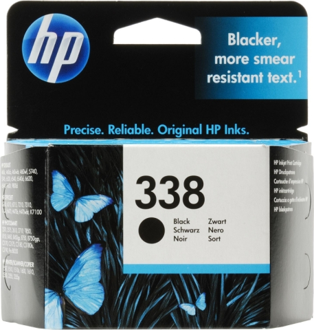 Cartuse originale HP - Cartus Cerneala C8765EE Original HP Black, nr.338, pentru DJ460 | 574x | 6xxx | 9800 | 2570 | 2xxx | 8xxx, 