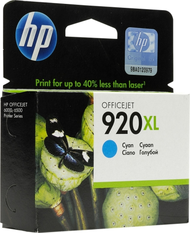 Cartuse originale - Cartus Cerneala CD972AE Original HP Cyan, nr.920XL, pentru OfficeJet 6000 | 6500 | 7000 | 7500, 