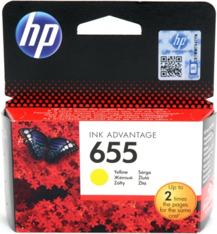 Cartuse originale HP - Cartus Cerneala CZ112AE Original HP Yellow , nr. 655 , pentru DJ3525 | 4615 | 4625 | 5525 | 6525 , ; Compatibil: DJ3525,4615,4625,5525,6525