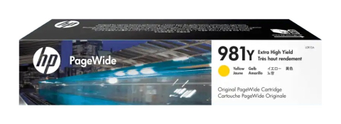 Cartuse originale - Cartus Cerneala L0R15A Original HP Yellow, nr.981Y, pentru PageWide  E58650 | 556 | 586, 20K