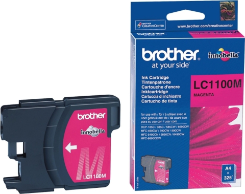 Cartuse originale Brother - Cartus Cerneala LC1100HYM Original Brother Magenta , LC1100HYM , pentru DCP-6690 | MFC-5895 | MFC-6490 | MFC-6890 , 750 ; Compatibil: DCP-385,395,585,6690,J715,MFC-490,5490,5895,6490,6890,790