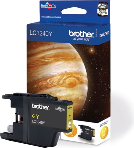 Cartuse originale Brother - Cartus Cerneala LC1240Y Original Brother Yellow , LC1240Y , pentru DCP-J525W | J725 | J925 | MFC-J430 | J625 | J5910 | J6510 | J6910 , 600 ; Compatibil: DCP-J525W,J725,J925,MFC-J430,J625,J5910,J6510,J
