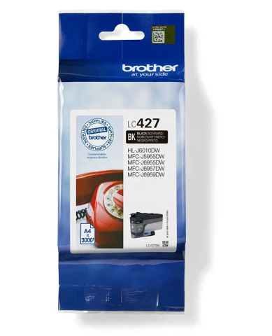 Cartuse originale - Cartus Cerneala LC427BK Original Brother Black, LC427BK, pentru MFC J5955 | MFC J6955 | MFC J6957, 3K