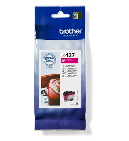 Cartuse originale - Cartus Cerneala LC427M Original Brother Magenta, LC427M, pentru MFC J5955 | MFC J6955 | MFC J6957, 1.5K