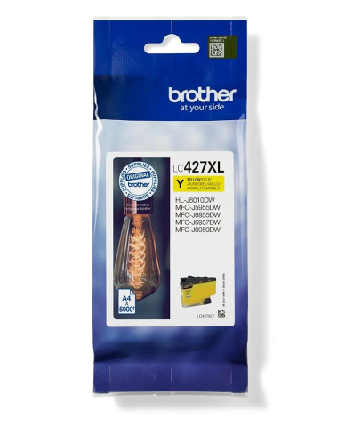 Cartuse originale - Cartus Cerneala LC427XLY Original Brother Yellow, LC427XLY, pentru MFC J5955 | MFC J6955 | MFC J6957, 5K