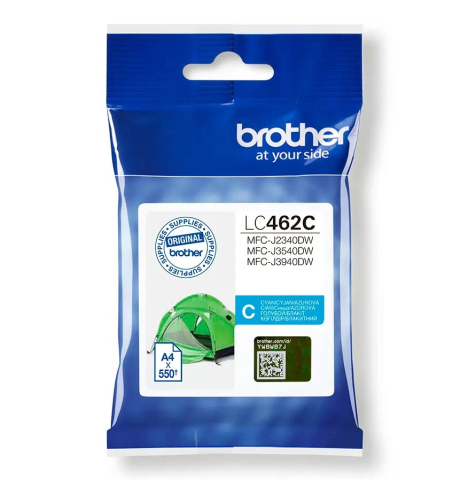 Cartuse originale - Cartus Cerneala LC462C Original Brother Cyan, LC462C, pentru MFC J2340 | MFC J3540 | MFC J3940, 550