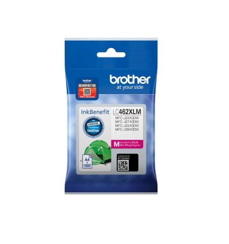 Cartuse originale - Cartus Cerneala LC462XLM Original Brother Magenta, LC462XLM, pentru MFC J2340 | MFC J3540 | MFC J3940, 1.5k
