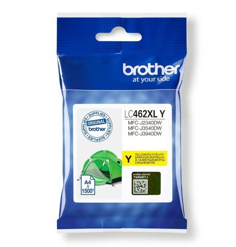 Cartuse originale - Cartus Cerneala LC462XLY Original Brother Yellow, LC462XLY, pentru MFC J2340 | MFC J3540 | MFC J3940, 1.5k
