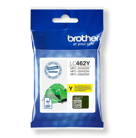 Cartuse originale - Cartus Cerneala LC462Y Original Brother Yellow, LC462Y, pentru MFC J2340 | MFC J3540 | MFC J3940, 550