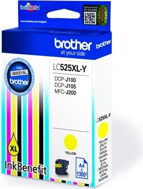 Cartuse originale - Cartus Cerneala LC525XLY Original Brother Yellow, LC525XLY, pentru DCP-J100 | J105 | MFC-J200, 1.3K