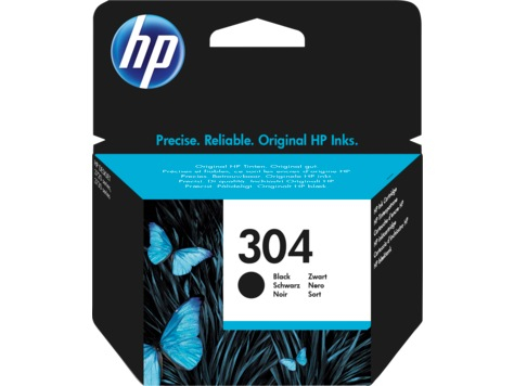 Cartuse originale - Cartus Cerneala N9K06AE Original HP Black, nr.304, pentru DeskJet 2620 | 2630 | 2632 | 3750 | 3760, 