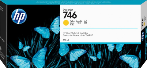 Cartuse originale - Cartus Cerneala Original HP Yellow, HP746, pentru DesignJet Z6|Z6dr|Z9+|Z9+dr, 300ml, incl.TV 1.2 RON, "P2V79A"