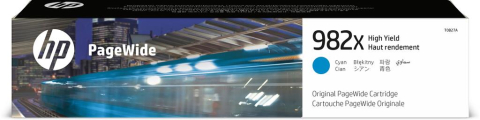 Cartuse originale - Cartus Cerneala T0B27A Original HP Cyan, nr.982X, pentru PageWide 765dn | 785f | 785+ | 785zs | 780dn | 780dns, 16k, incl.TV 1.2incl.TV "T0B27A"