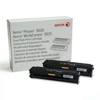 Cartuse originale Xerox - Cartus laser OEM Xerox Dual-Pack 3020 Black (1.5k) pentru 3020 si 3025 (pachetul contine 2 x cartus 3020)