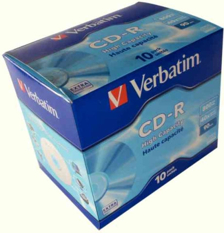 Blank-uri - CD-R VERBATIM 800MB ,  90min ,  viteza 40x ,  Pack 10buc ,  Jewel Case ,  Cod Produs: 43428