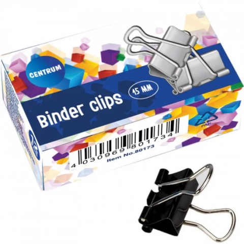 Ace, capse, agrafe, clipsuri, pioneze - Clips metalic 15mm 12 buc/cutie