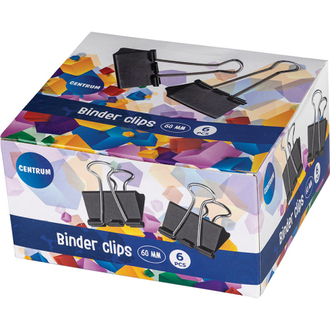 Ace, capse, agrafe, clipsuri, pioneze - Clips metalic pentru hartie cu dimensiunea de 60mm 6buc/cutie