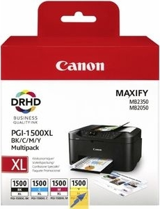 Cartuse originale - Combo-Pack  BS9182B004AA Original Canon CMYK, PGI-1500XLMULTI, pentru Maxify MB2050 | MB2150 | MB2350 | MB2750, 