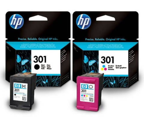 Cartuse originale HP - Combo-Pack Cartuse HP 301 Black si HP 301 Color (C/M/Y) ; Cartuse cerneala OEM