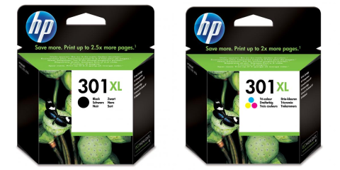 Cartuse originale HP - Combo-Pack Cartuse HP301 XL Black (430 pagini) si HP301 XL Color (300 pagini) (C/M/Y); Cartuse cerneala OEM