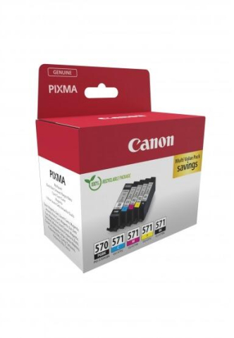 Cartuse originale - Combo-Pack Original 0372C006AA Canon CMYKPK, PGI-570-K5, pentru Pixma MG5750 | MG5751 | MG6850 | MG6851 | MG7750 | MG7751 | MG7752 | TS5050 | TS5051 | TS5053 | TS5055 | TS6050 | TS8050 | TS9050, 1c15m
